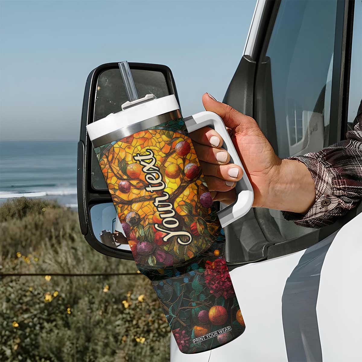 Koala Crystal Mosaic Tumbler With Handle Personalized TS04 Print Your Wear