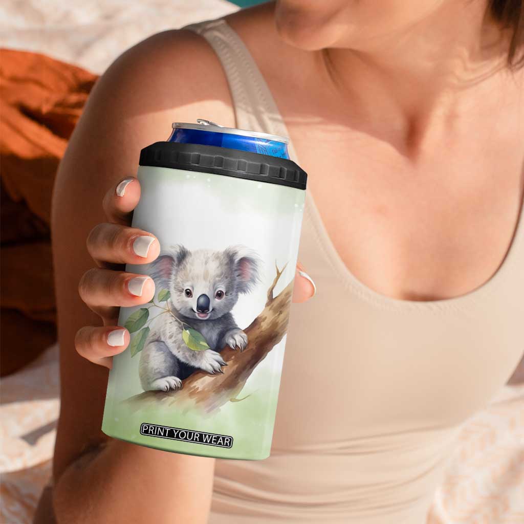Koala Hugs Tree 4 in 1 Can Cooler Tumbler Personalized TS04 Print Your Wear