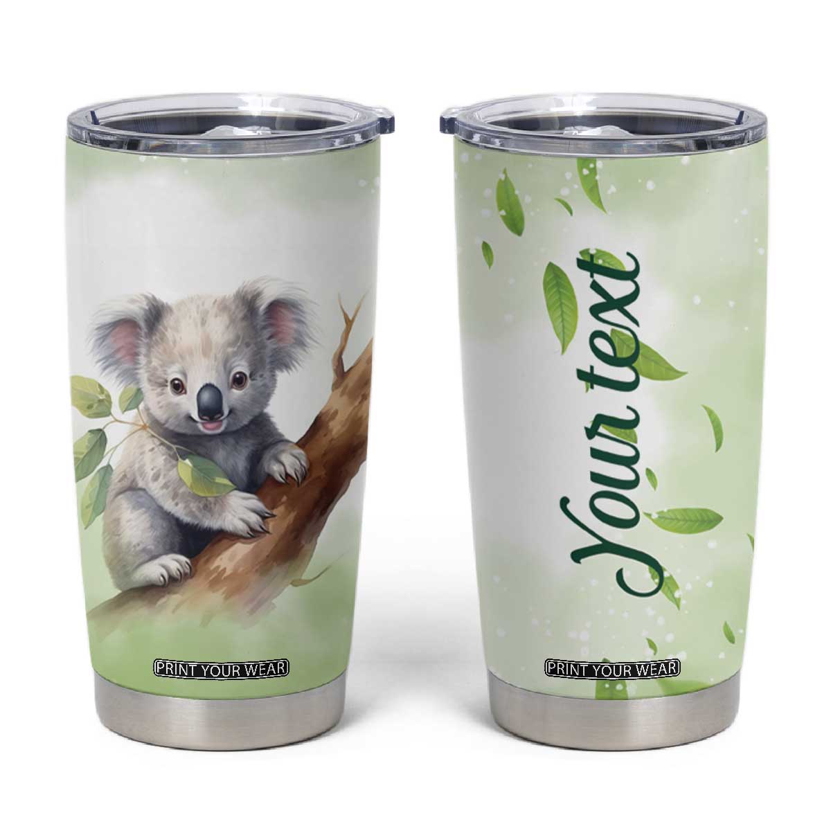 Koala Hugs Tree Tumbler Cup Personalized TS04 Multicolor Print Your Wear