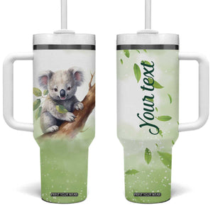 Koala Hugs Tree Tumbler With Handle Personalized TS04 One Size: 40 oz Multicolor Print Your Wear