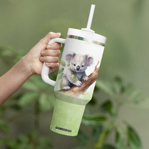 Koala Hugs Tree Tumbler With Handle Personalized TS04 Print Your Wear