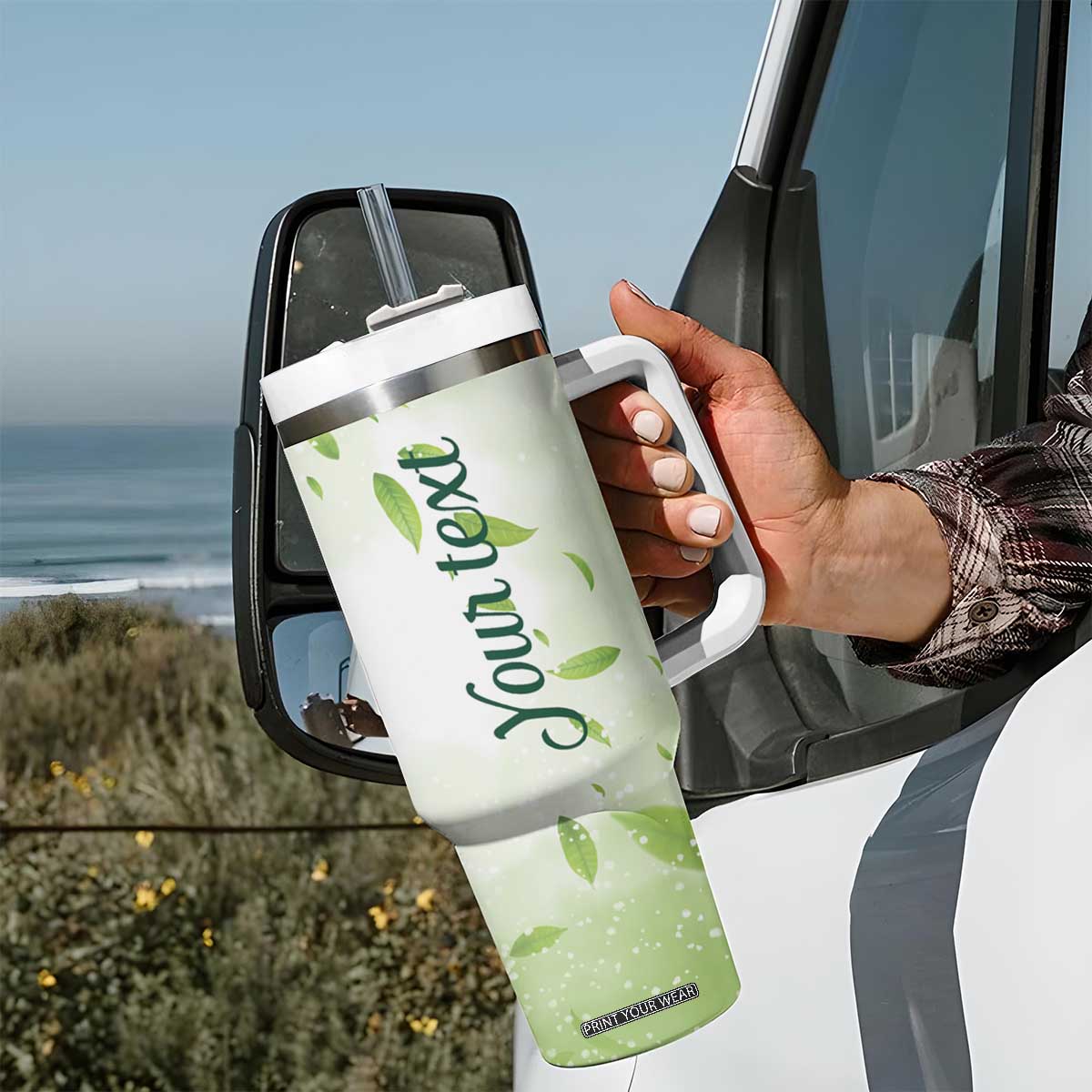 Koala Hugs Tree Tumbler With Handle Personalized TS04 Print Your Wear