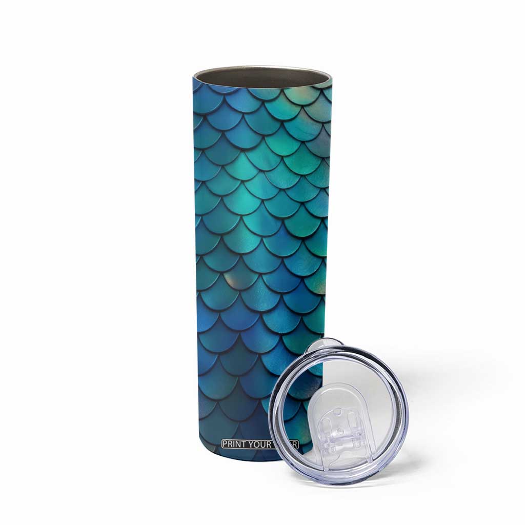 Mermaid Scales Pattern Skinny Tumbler Personalized TS04 Print Your Wear