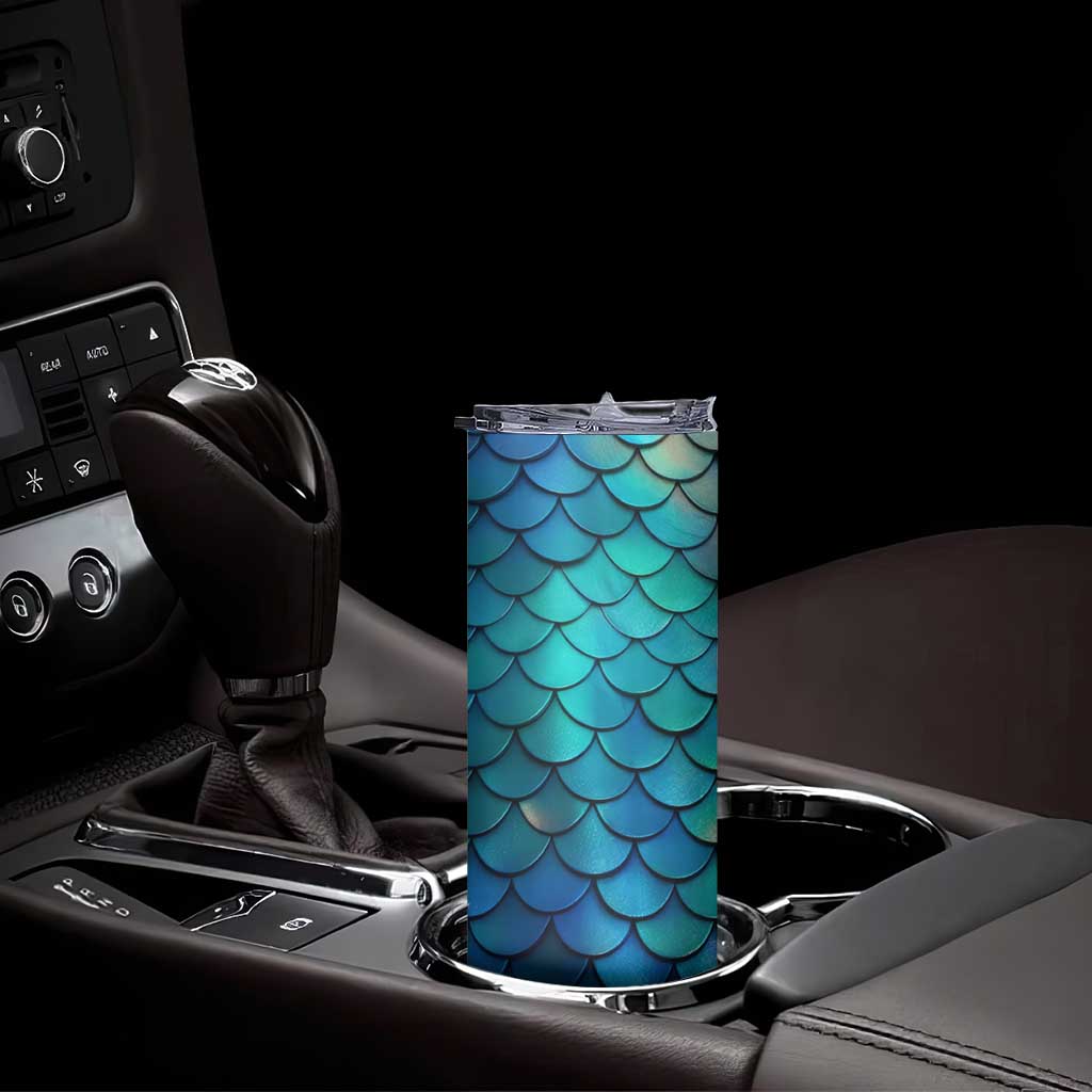 Mermaid Scales Pattern Skinny Tumbler Personalized TS04 Print Your Wear