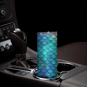 Mermaid Scales Pattern Skinny Tumbler Personalized TS04 Print Your Wear