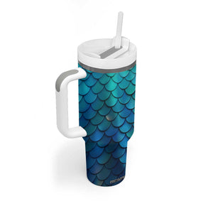 Mermaid Scales Pattern Tumbler With Handle Personalized TS04 Print Your Wear