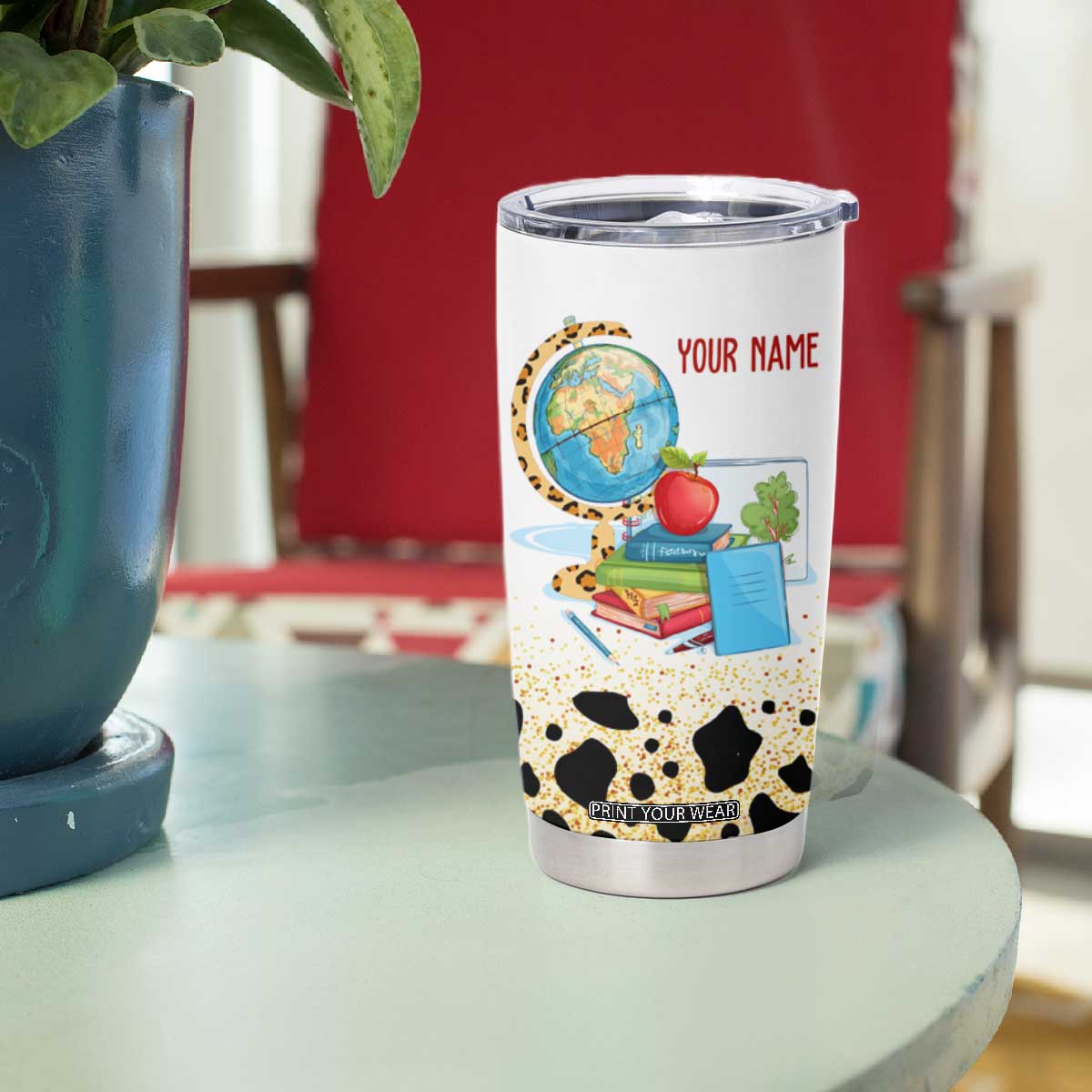 Teachers Change The World One Child At A Time Tumbler Cup Personalized TS04 Print Your Wear