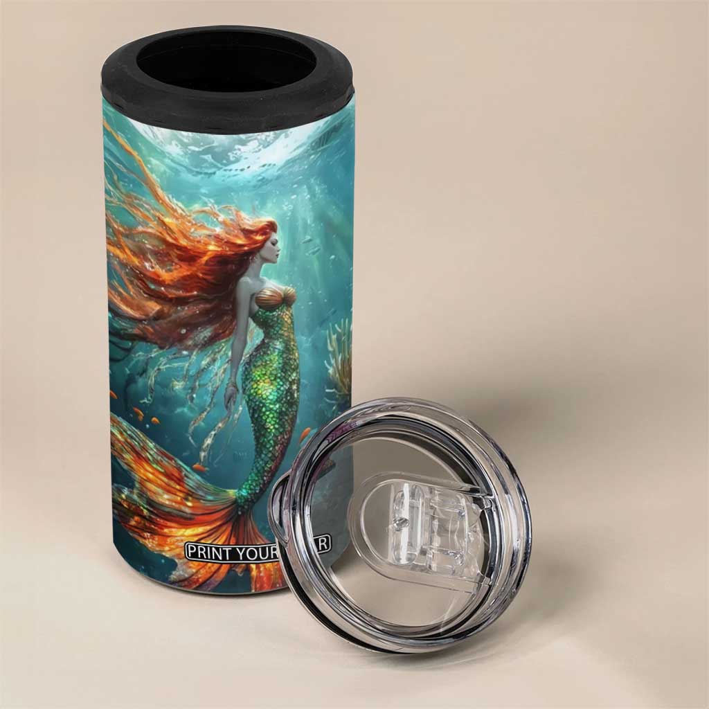Mermaid Ocean 4 in 1 Can Cooler Tumbler Personalized TS04 Print Your Wear