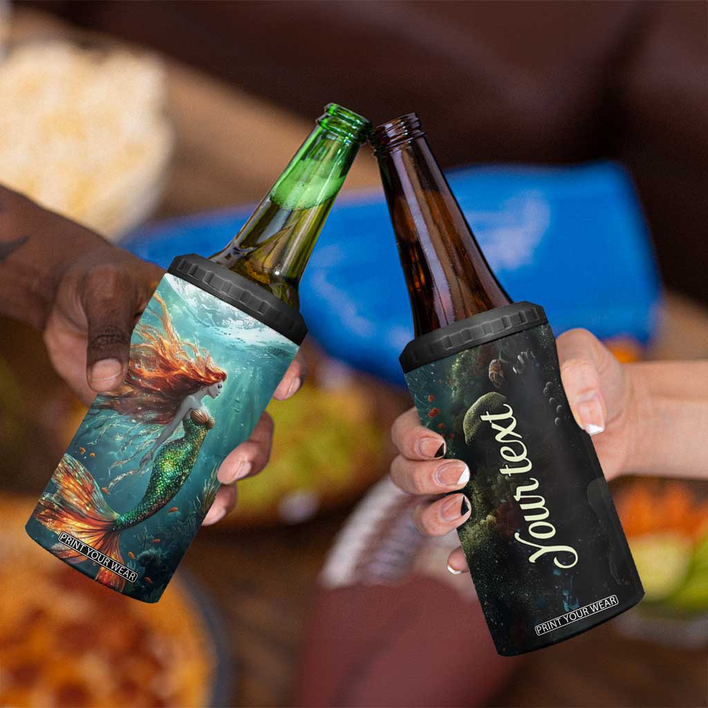 Mermaid Ocean 4 in 1 Can Cooler Tumbler Personalized TS04 Print Your Wear