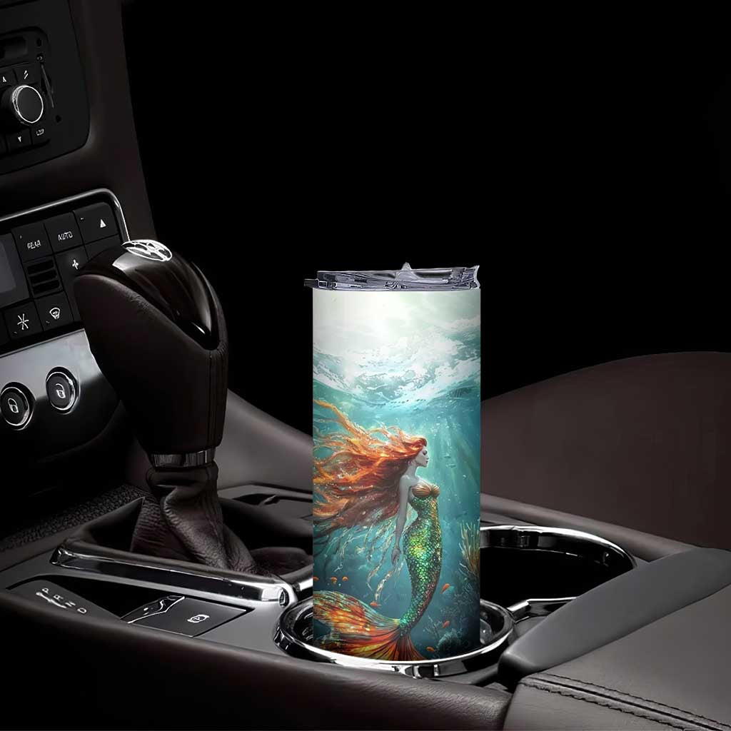 Mermaid Ocean Skinny Tumbler Personalized TS04 Print Your Wear