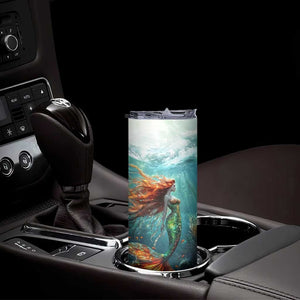 Mermaid Ocean Skinny Tumbler Personalized TS04 Print Your Wear