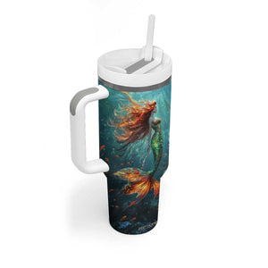 Mermaid Ocean Tumbler With Handle Personalized TS04 Print Your Wear