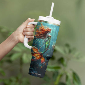 Mermaid Ocean Tumbler With Handle Personalized TS04 Print Your Wear