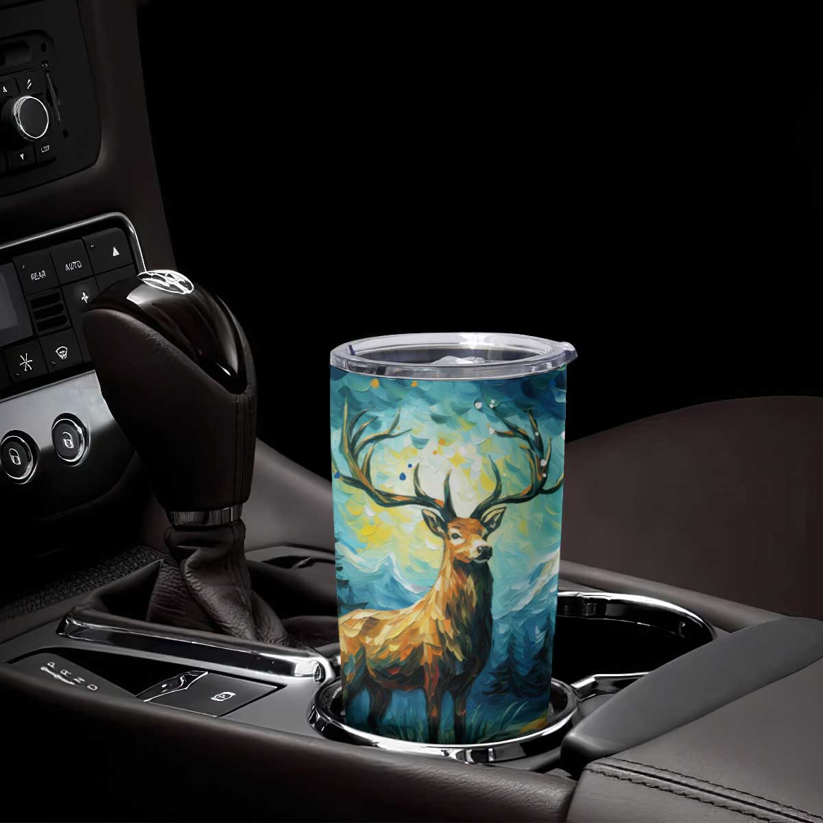 Deer Starry Night Style Tumbler Cup Personalized TS04 Print Your Wear