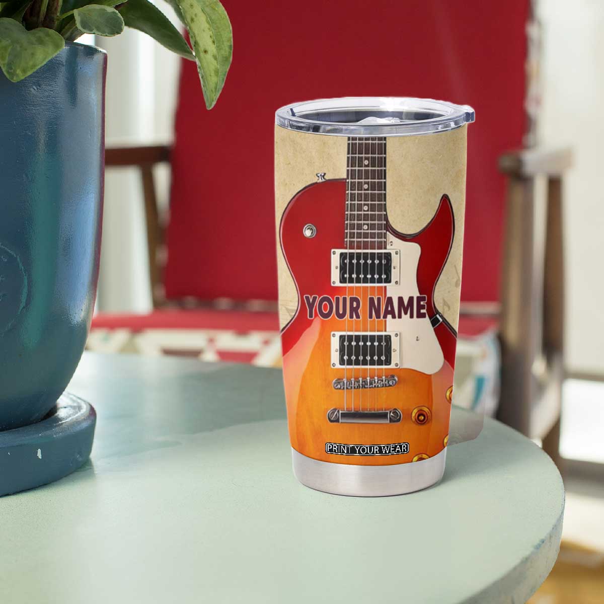 But In My Head Im Playing My Guitar Or Im Thinking About Buying Another One Tumbler Cup Personalized TS04 Print Your Wear