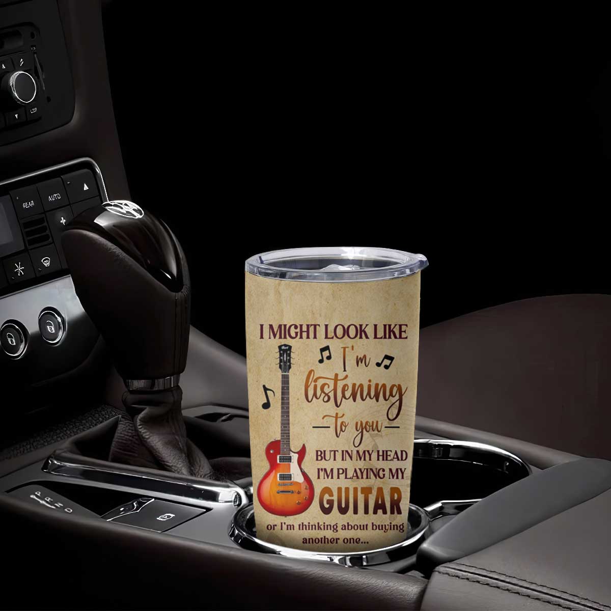 But In My Head Im Playing My Guitar Or Im Thinking About Buying Another One Tumbler Cup Personalized TS04 Print Your Wear