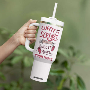 Coffee Scrubs And Rubber Gloves Tumbler With Handle Personalized TS04 Print Your Wear