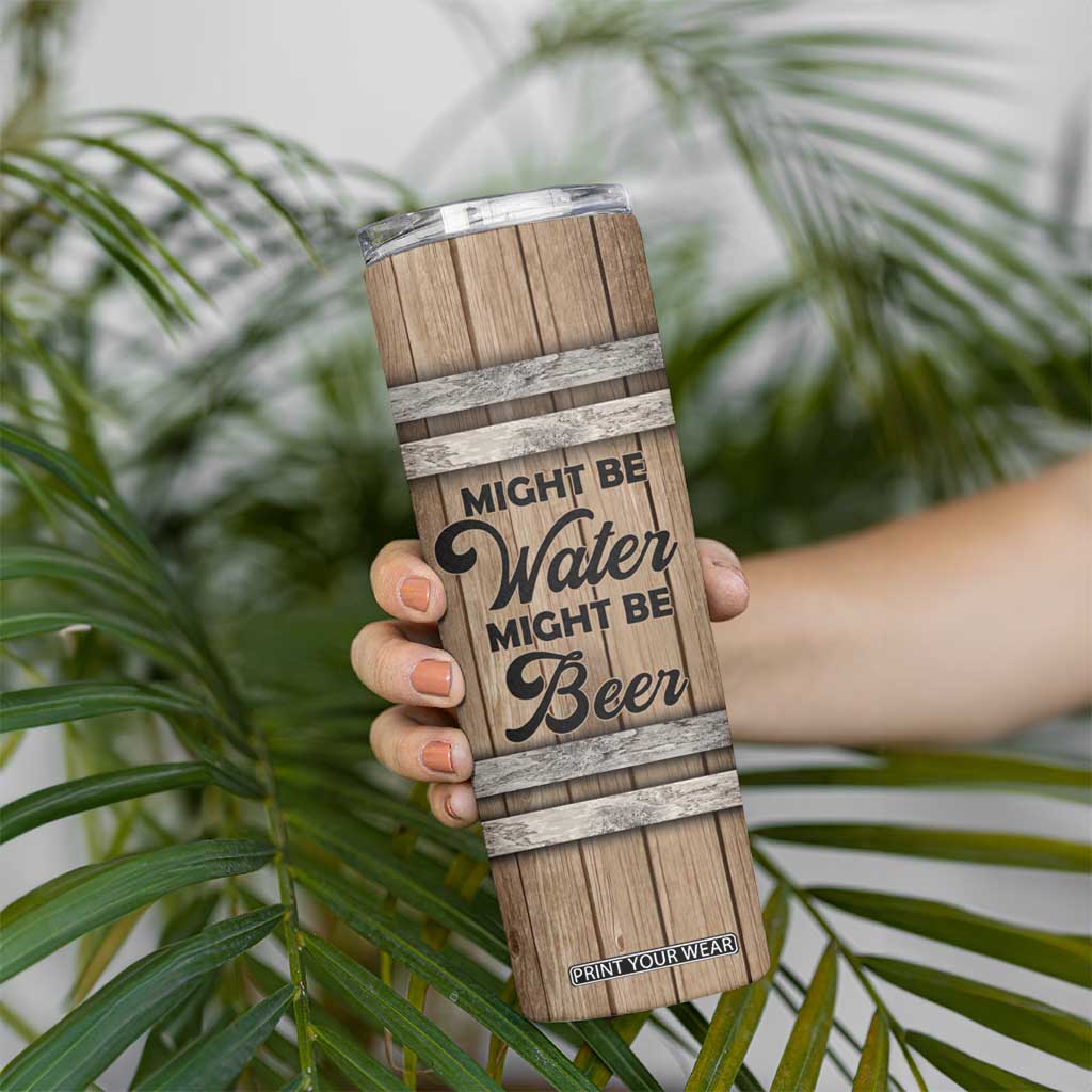Beer Barrel Wooden Personalized Skinny Tumbler TS04 Print Your Wear