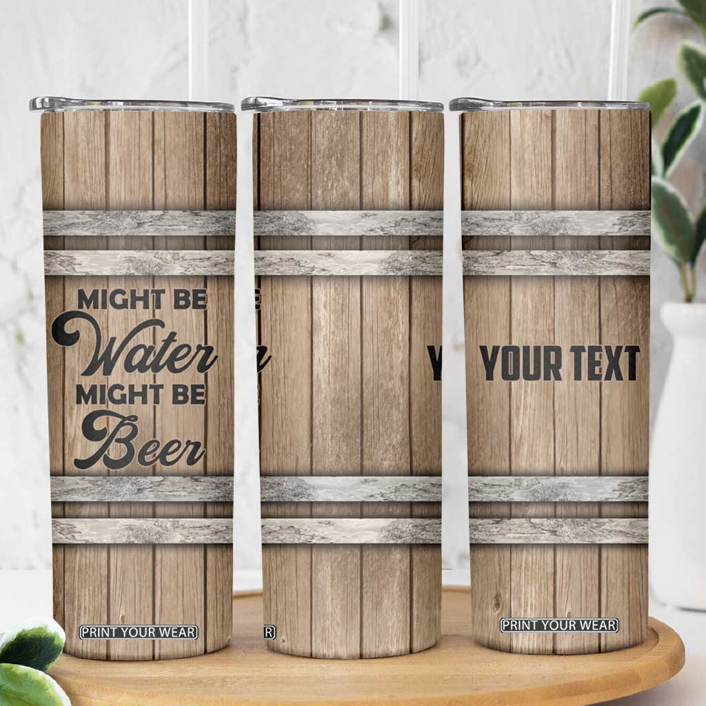 Beer Barrel Wooden Personalized Skinny Tumbler TS04 Print Your Wear