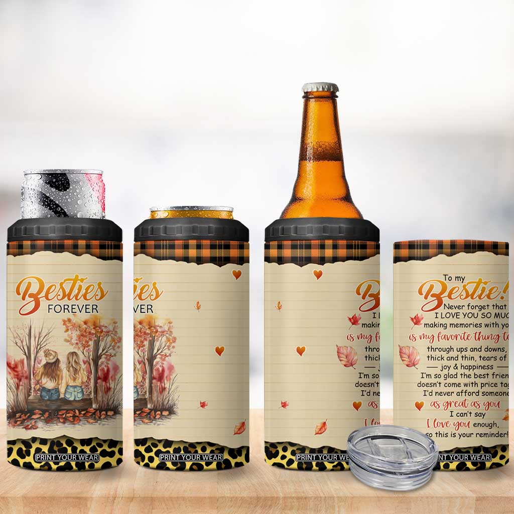 Bestie Forever 4 in 1 Can Cooler Tumbler TS04 Print Your Wear