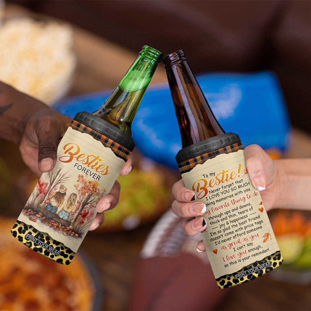 Bestie Forever 4 in 1 Can Cooler Tumbler TS04 Print Your Wear