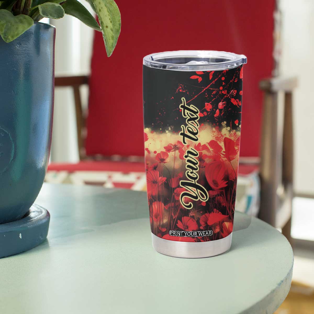 Vintage Black Woman Floral Personalized Tumbler Cup TS04 Print Your Wear