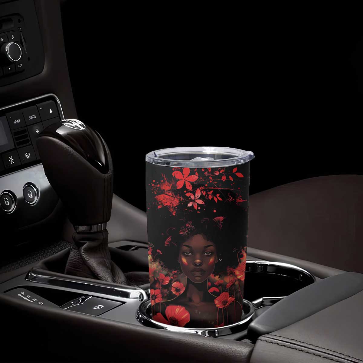 Vintage Black Woman Floral Personalized Tumbler Cup TS04 Print Your Wear