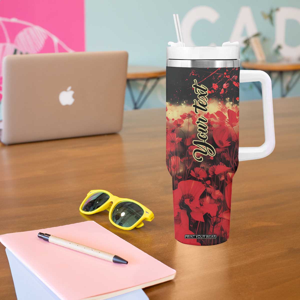 Vintage Black Woman Floral Personalized Tumbler With Handle TS04 Print Your Wear
