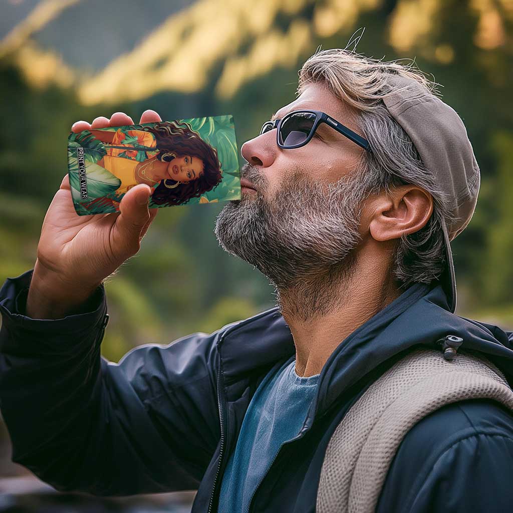 Black Woman Tropica Leaves Personalized 4 in 1 Can Cooler Tumbler TS04 Print Your Wear