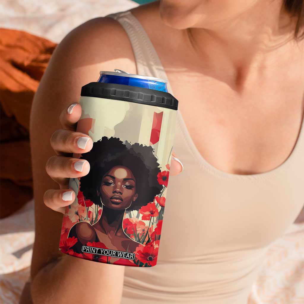 Black Woman Retro Personalized 4 in 1 Can Cooler Tumbler TS04 Print Your Wear