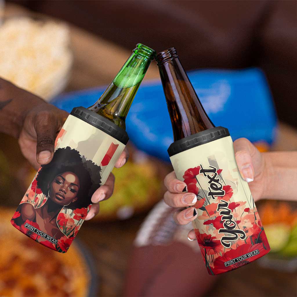 Black Woman Retro Personalized 4 in 1 Can Cooler Tumbler TS04 Print Your Wear