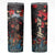 Black Woman Floral Quilling Art Skinny Tumbler TS04 Black Red Print Your Wear