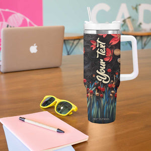 Black Woman Floral Quilling Art Tumbler With Handle TS04 Print Your Wear