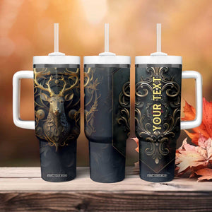 Viking Celtic Deer Golden Style Tumbler With Handle Personalized TS04 Print Your Wear