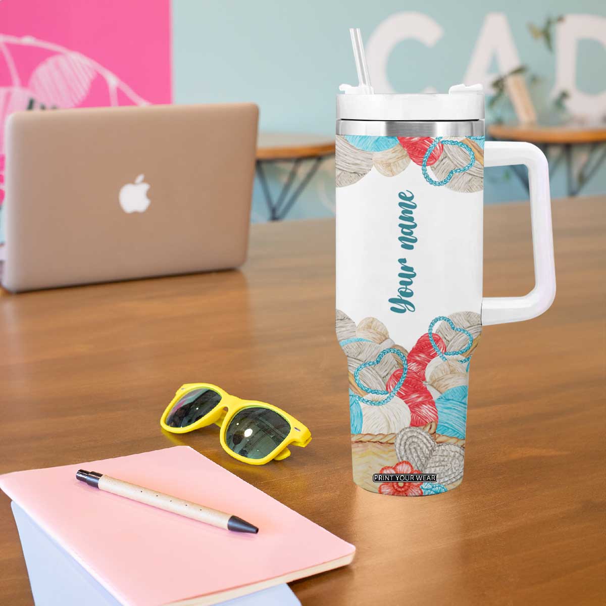 Crochet Lover Tumbler With Handle Personalized TS04 Print Your Wear