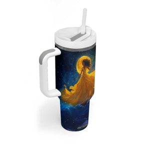 Black Woman Dancing In Starry Night Tumbler With Handle TS04 Print Your Wear