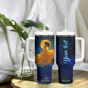 Black Woman Dancing In Starry Night Tumbler With Handle TS04 Print Your Wear