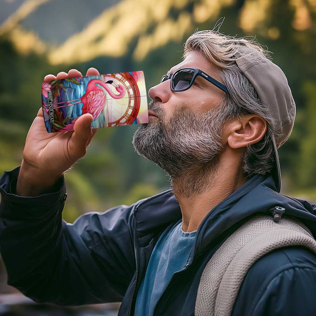 Flamingo Mosaic Tropical Garden 4 in 1 Can Cooler Tumbler Personalized TS04 Print Your Wear