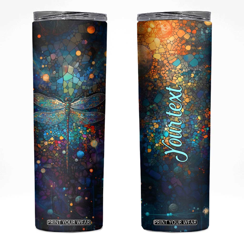 Dragonfly Colorful Skinny Tumbler Personalized TS04 Multicolor Print Your Wear