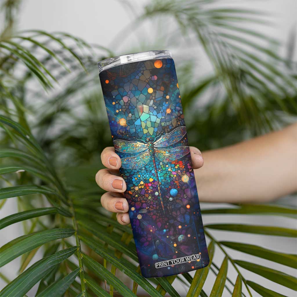 Dragonfly Colorful Skinny Tumbler Personalized TS04 Print Your Wear