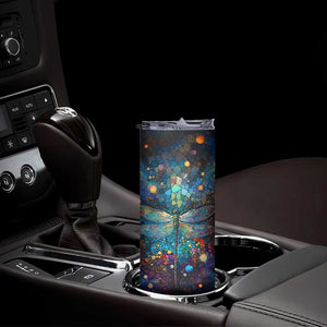 Dragonfly Colorful Skinny Tumbler Personalized TS04 Print Your Wear