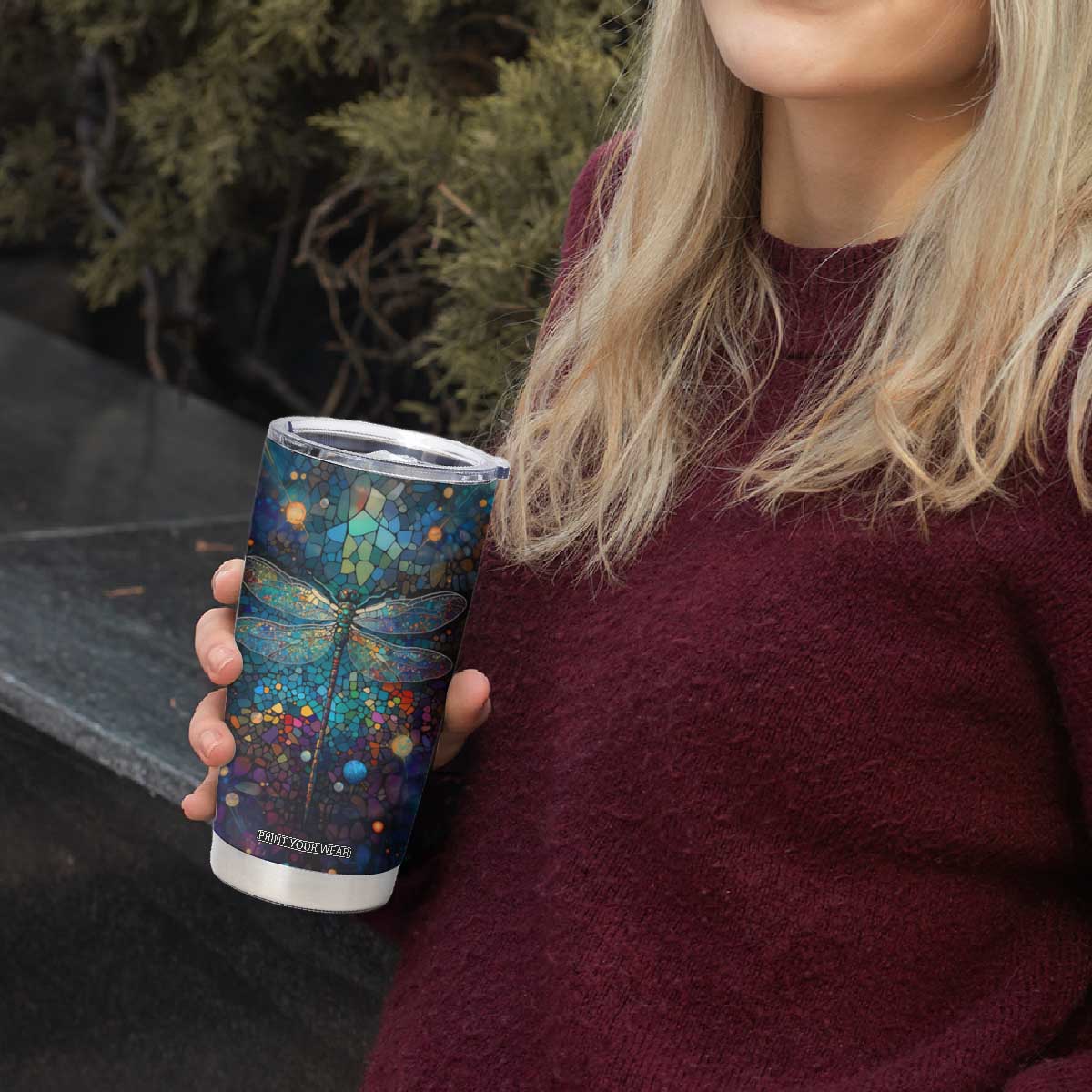 Dragonfly Colorful Tumbler Cup Personalized TS04 Print Your Wear