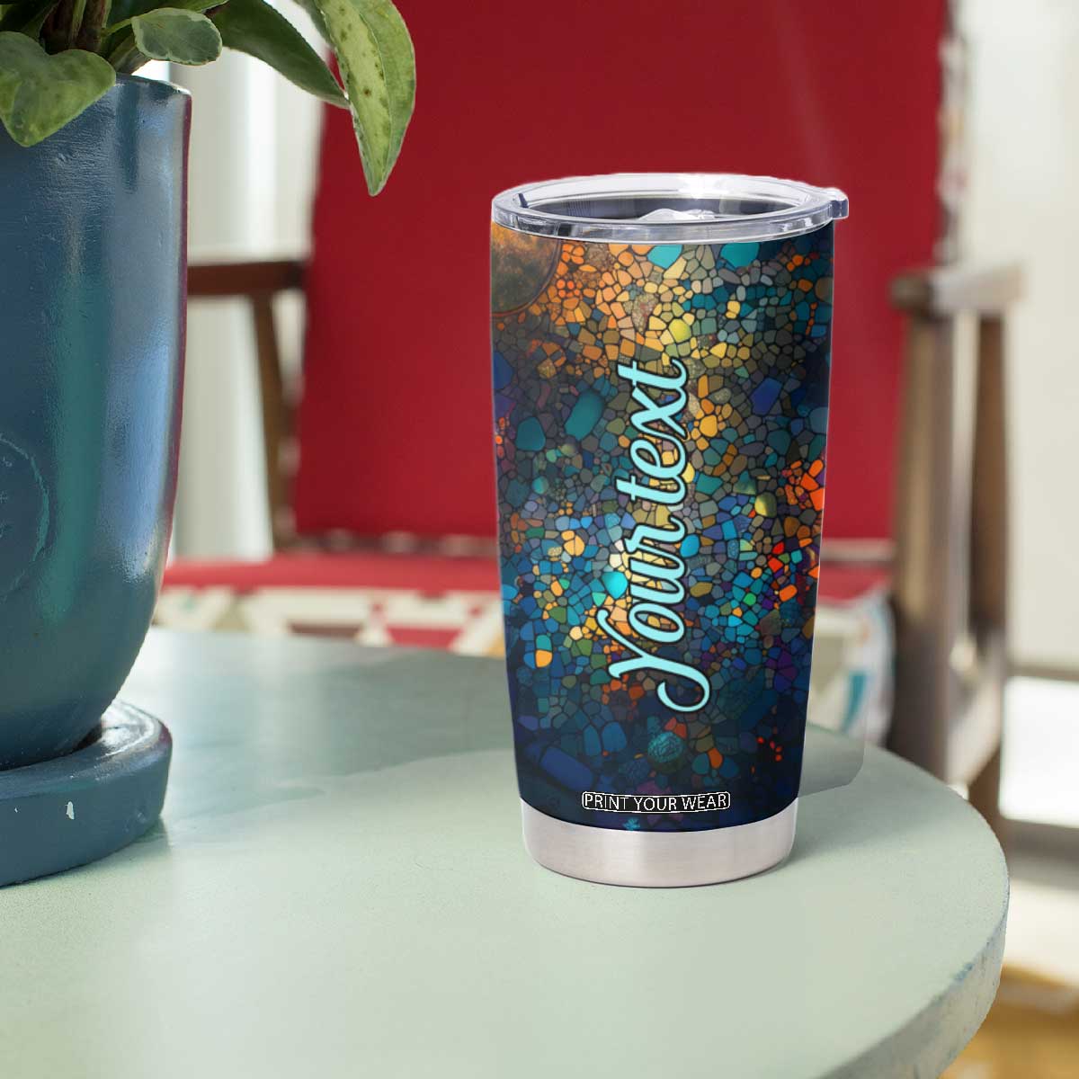 Dragonfly Colorful Tumbler Cup Personalized TS04 Print Your Wear