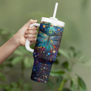 Dragonfly Colorful Tumbler With Handle Personalized TS04 Print Your Wear