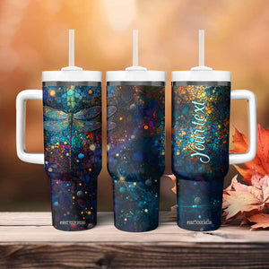 Dragonfly Colorful Tumbler With Handle Personalized TS04 Print Your Wear