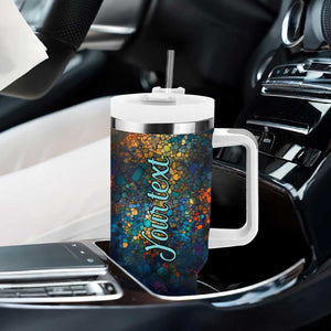 Dragonfly Colorful Tumbler With Handle Personalized TS04 Print Your Wear