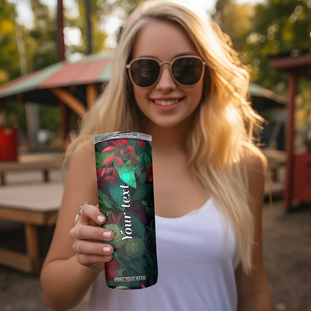 Dragonfly Ruby Mosaic Skinny Tumbler Personalized TS04 Print Your Wear