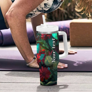 Dragonfly Ruby Mosaic Tumbler With Handle Personalized TS04 Print Your Wear