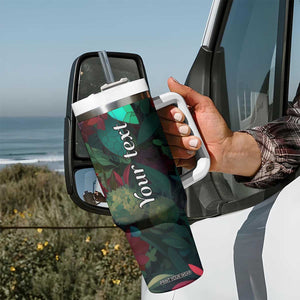 Dragonfly Ruby Mosaic Tumbler With Handle Personalized TS04 Print Your Wear