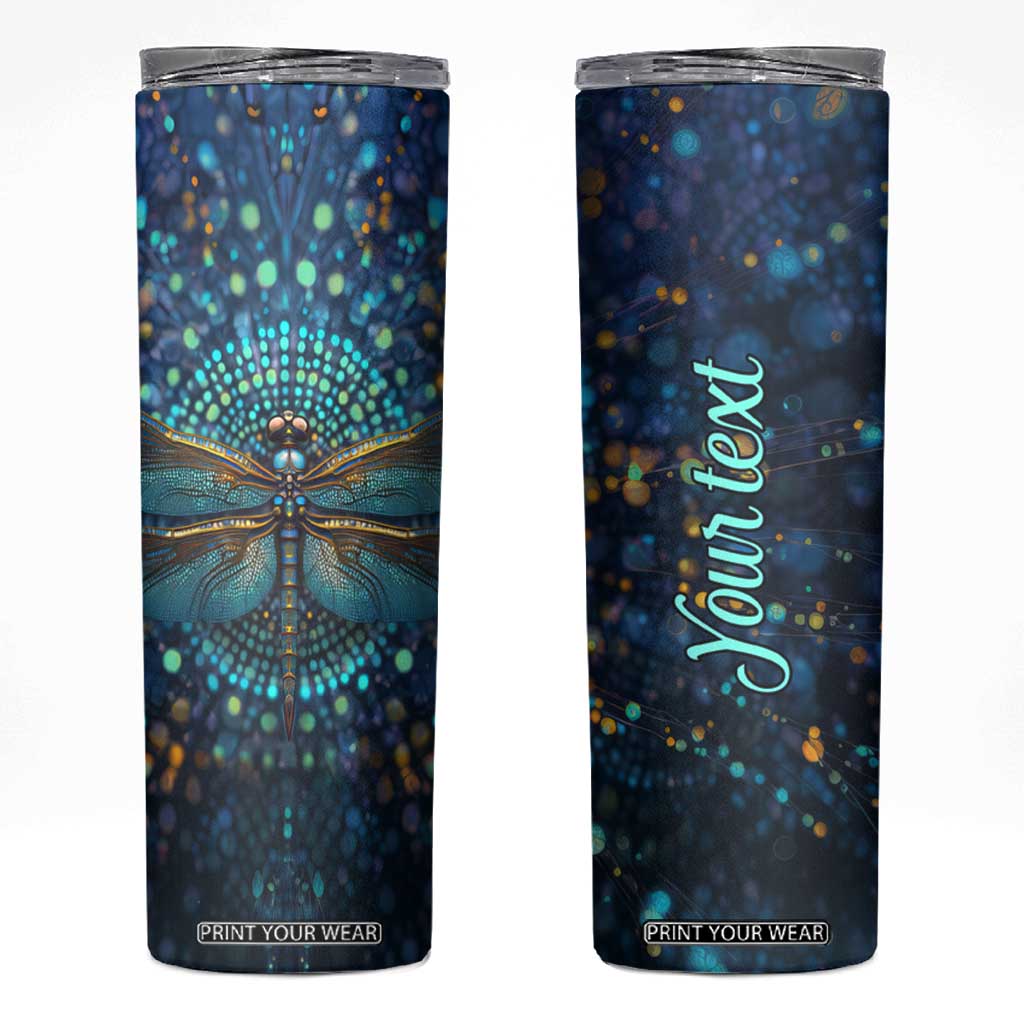 Dragonfly Lover Skinny Tumbler Personalized TS04 Multicolor Print Your Wear